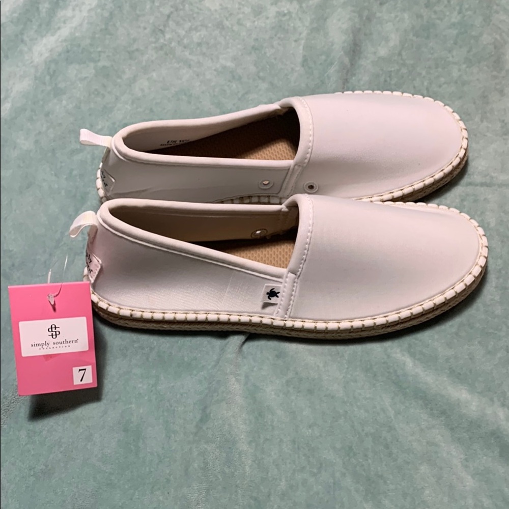 Simply Southern White Espadrille Slip-Ons~NWT